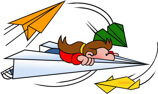 Paper Airplan - Paper Airplanes Clipart (621x381), Png Download