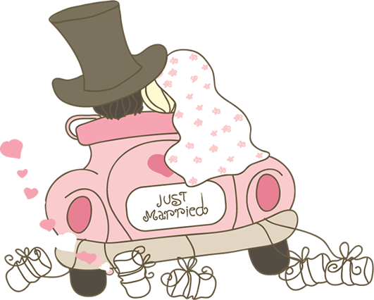 Just Married Love Mariage Sign Lisa E Massi Its Wedding - Just Married Png (531x426), Png Download