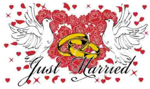 Just Married Flag - Just Married Flag - 3x5 Ft (500x500), Png Download