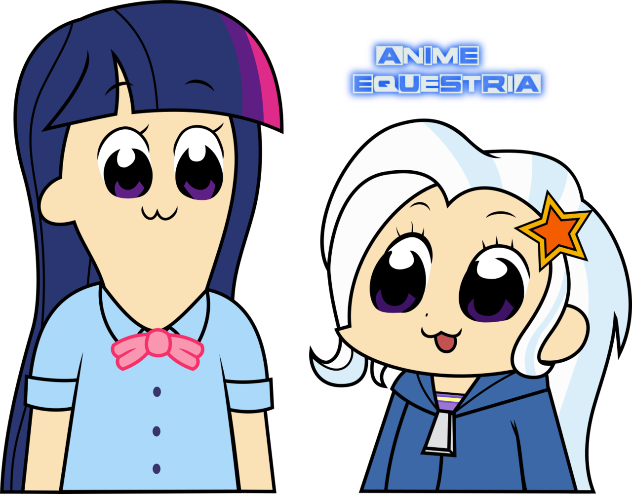 Anime-equestria, Bowtie, Clothes, Duo, Equestria Girls, - Equestria (1280x1001), Png Download