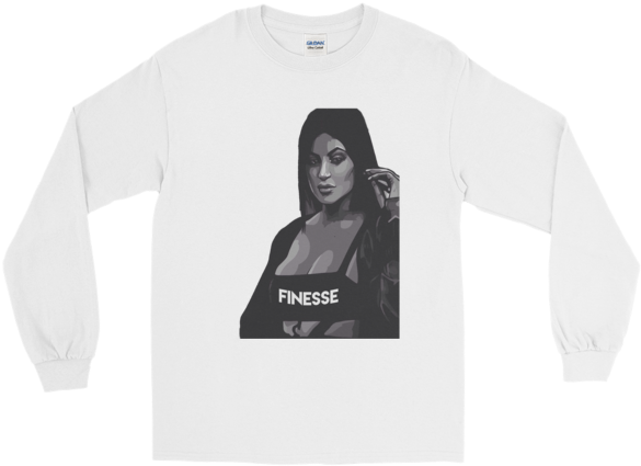 Long Sleeve Kylie Jenner Tee - Long-sleeved T-shirt (600x600), Png Download