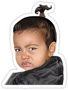 A North Sticker That Says I'm Cute, But Feisty - Kim Emoji (375x360), Png Download