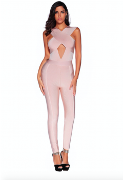 "zara" Kylie Jenner Inspired Beige Crossover Front - Romper Suit (350x350), Png Download