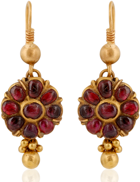 Enchanting Ruby Hook Earrings - Earring (400x400), Png Download