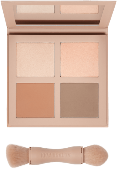 Chanel Ultrawear Flawless Compact Foundation - Kkw Beauty Kkw Powder Contour & Highlight Kit Light (431x599), Png Download