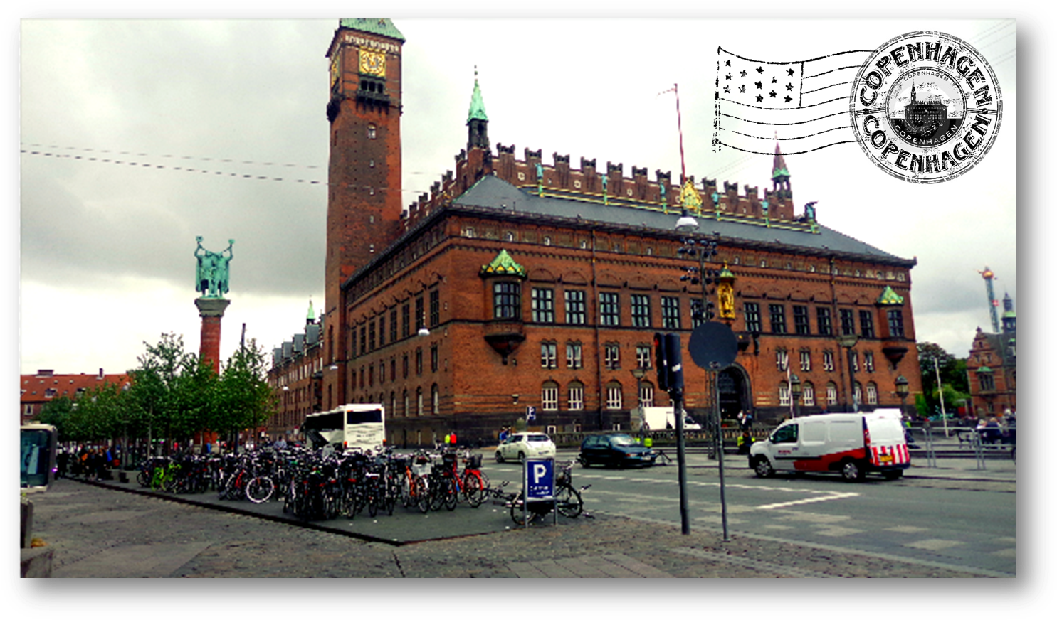 Bikes And Buildings - City Hall (1500x885), Png Download