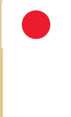 Japan Stick - Flag Of Japan On Stick Png (520x416), Png Download