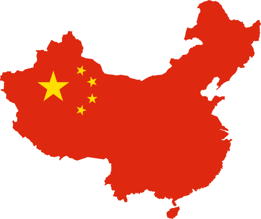 What Is China - China Flag Map (713x600), Png Download