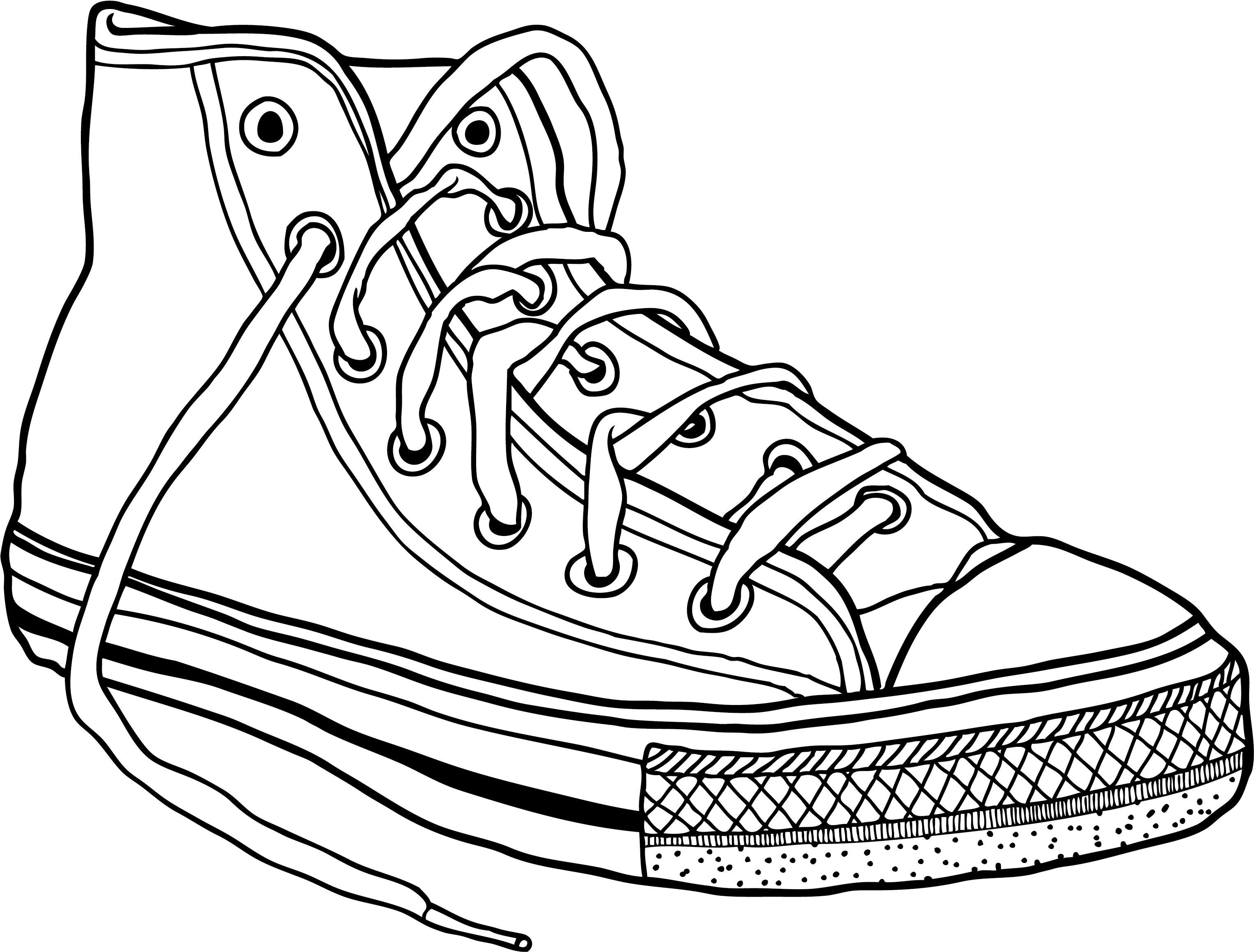 Download Converse Sneakers Drawing Clip Art - Converse Shoes Drawing PNG  Image with No Background 