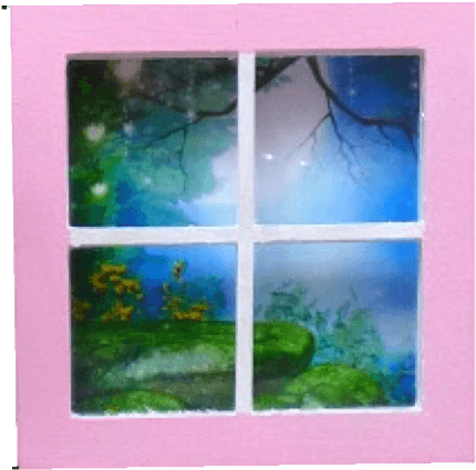 Fairy Door Window - Door (556x535), Png Download