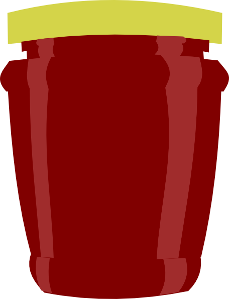 How To Set Use Strawberry Jam Jar Clipart (456x595), Png Download
