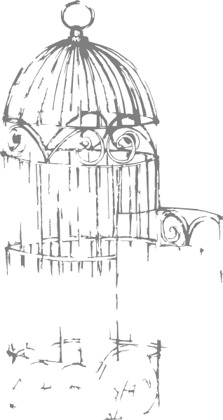 How To Set Use Grey Birdcage With Open Door Clipart (318x599), Png Download