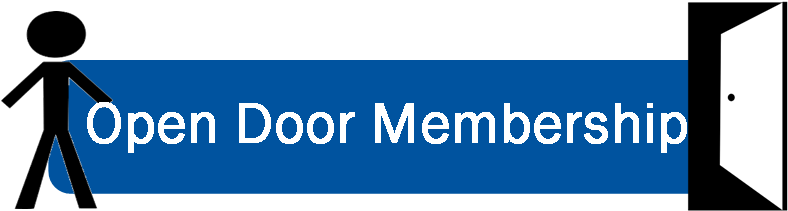 Open Door Membership - Majorelle Blue (926x338), Png Download