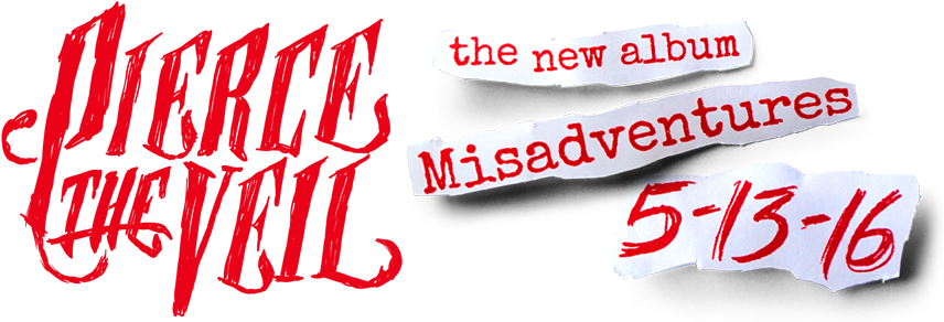 Piercetheveil Bands Misadventures Ptv Pierce The Veil - Pierce The Veil Misadventures Tour (1000x307), Png Download