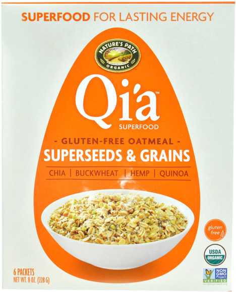 Qi'a Organic Qi'a Superfood Oatmeal, Cinnamon Pumpkin - Qi A Oatmeal (600x600), Png Download