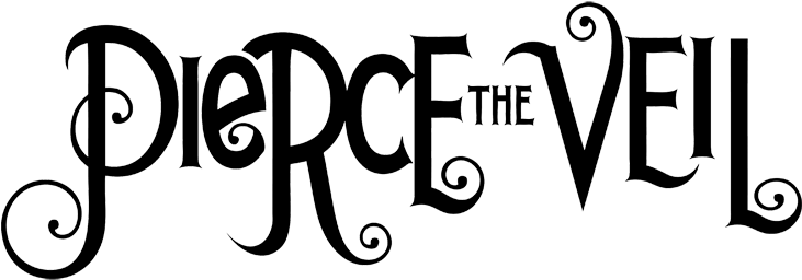 Pierce The Veil Logo Transparent - Pierce The Veil Black And White (750x281), Png Download