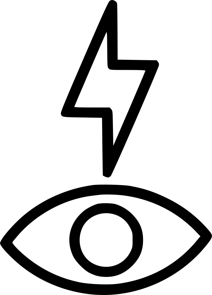 Redeye Flash Lightining Bolt Eye Comments - Ojos Rojos Icono (706x980), Png Download