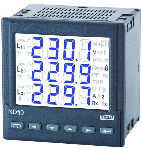 Nd10 Power Meter - Energy Meter 3 Phase (508x516), Png Download