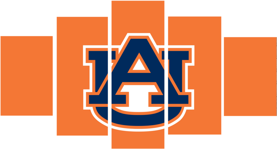 Hd Printed Auburn University Logo 5 Pieces Canvas - Led Zepplin Logo Png (1024x641), Png Download