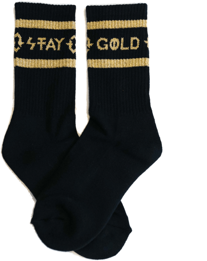 Tmpst Black And Gold Freerunning Socks (1000x1000), Png Download