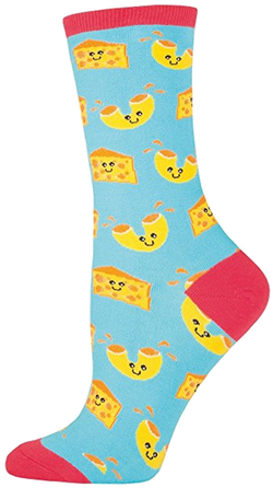 Women's Mac 'n Cheese Socks - Socksmith Womens Mac N Cheese Crew Socks (500x500), Png Download
