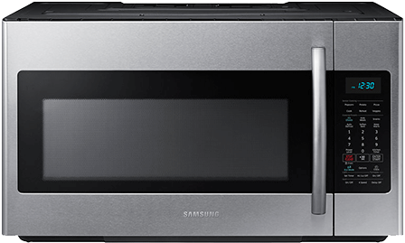 Samsung Me18h704sfs 1.8 Cu. Ft. Over-the-range Microwave (519x804), Png Download
