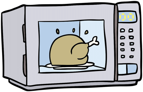 Microwave Vector Cartoon - Oven Clipart (500x500), Png Download