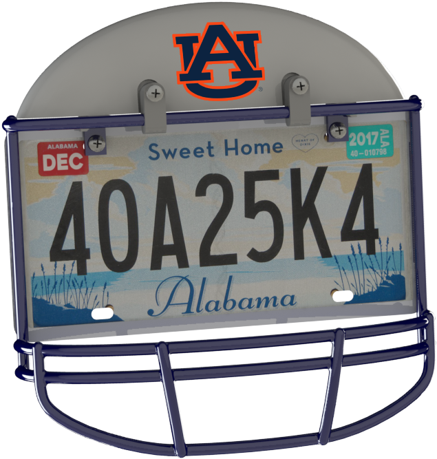 Auburn University Helmet Frame - Auburn Tigers (661x691), Png Download