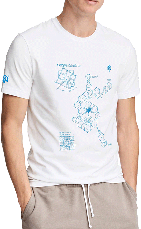 Ganshirtwhite - Gan Cube Shirt (800x800), Png Download