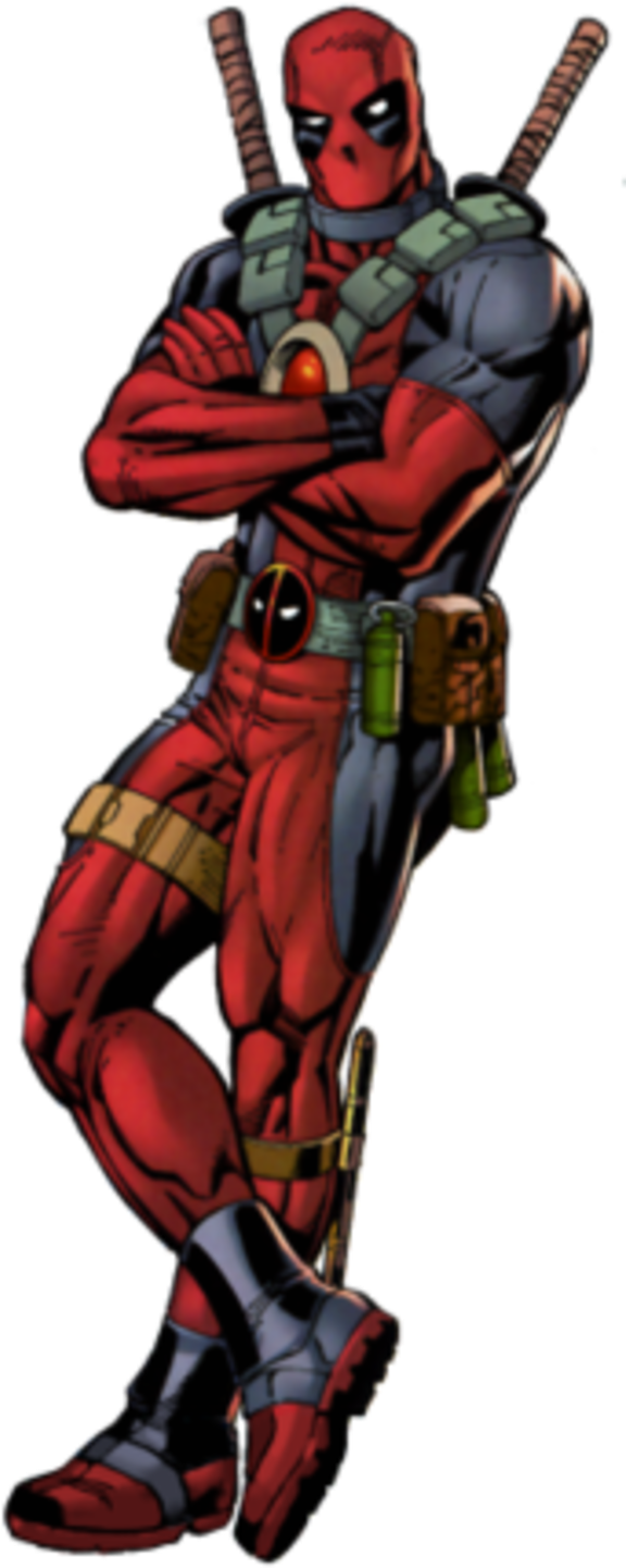 Deadpool - Deadpool Marvel Comics (600x1517), Png Download