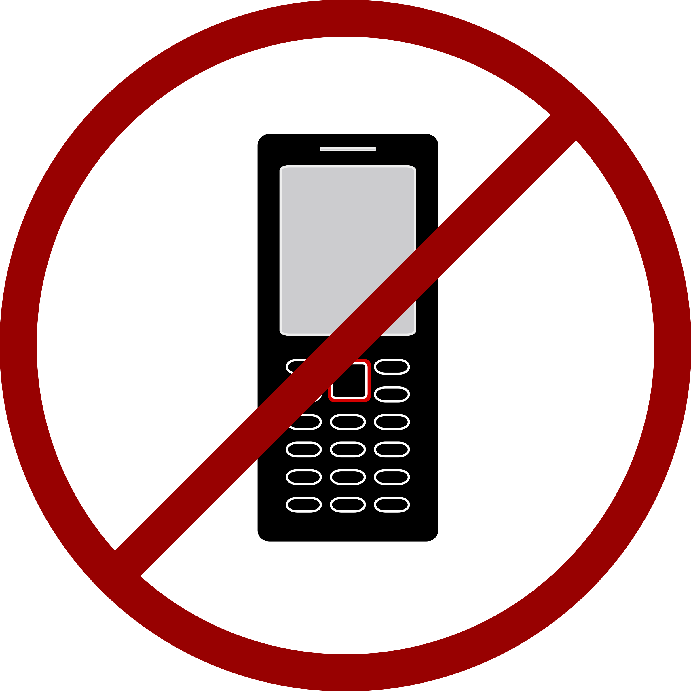 No Cell Phone Clipart - Phone With X Through (800x800), Png Download