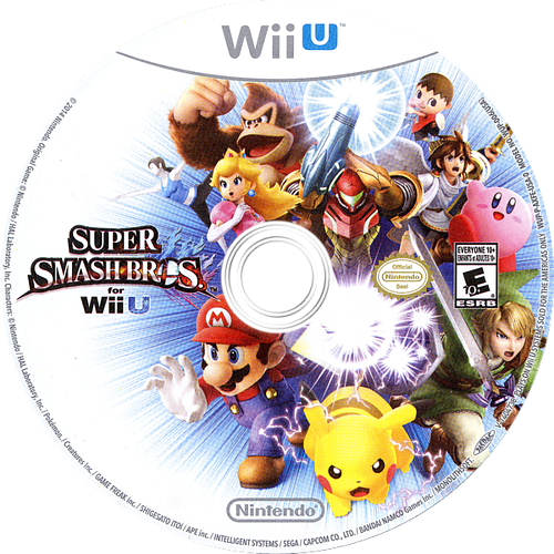 Super - Super Smash Bros Wii U Disc (500x500), Png Download