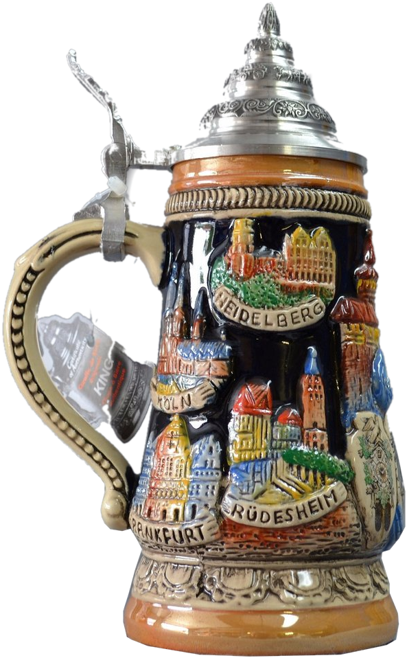 "deutschland" Stein With Eagle, Cuckoo Clock, And Nutcracker (693x1024), Png Download