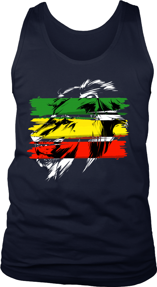 Jamaican Flag Lion Of Judah Rasta Reggae Roots Tank - Birthday Boy-kings Are Born In September (go) T-shirt (1000x1000), Png Download