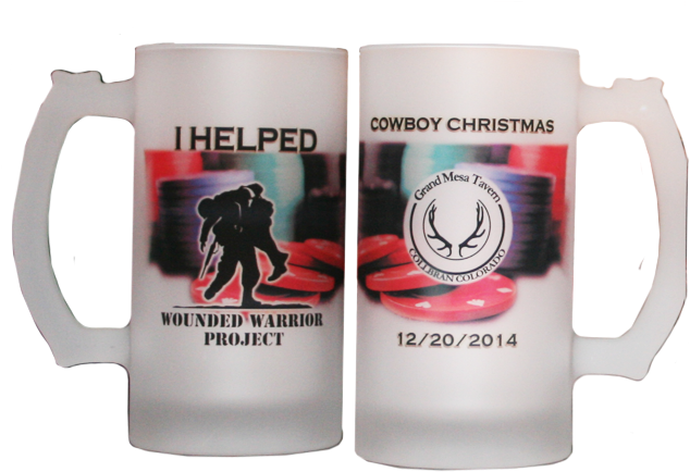 Frosted Glass Beer Mugs - Wounded Warrior Project (648x648), Png Download