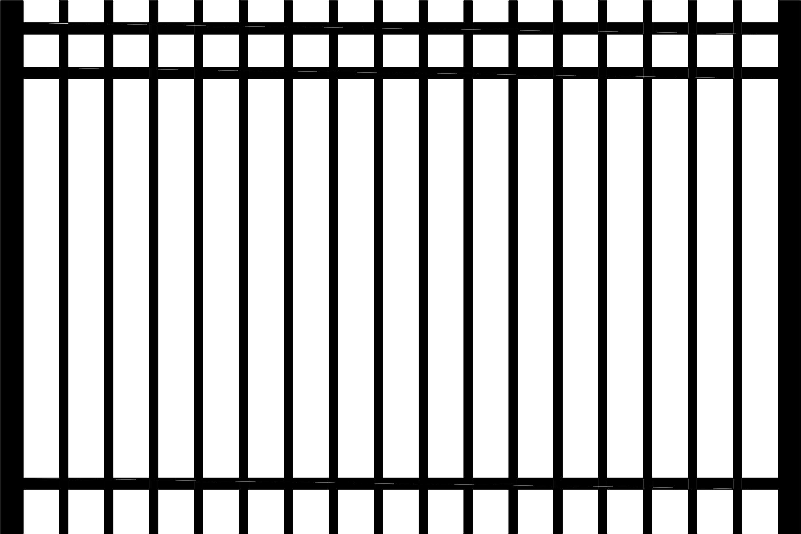 Fence Design - Skyline (2751x1838), Png Download