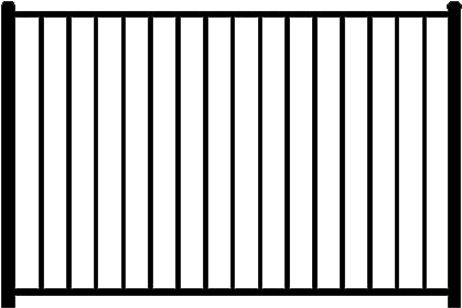Residential Aluminum Fence -bracketed - Fence (443x295), Png Download