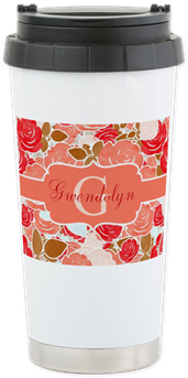 So Chic Trendy Monogram Gifts And More - Zazzle Chic Gold & Peach Watercolor Rose Floral (350x350), Png Download