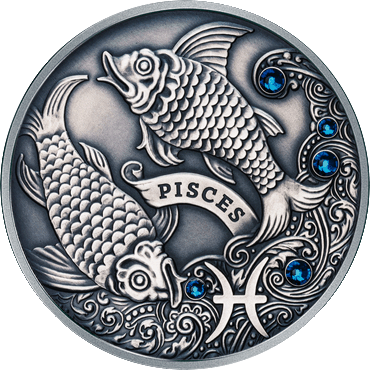 By 2013 20roubles Zodiac Pisces B - Monety Z Rybami Kraj (370x370), Png Download