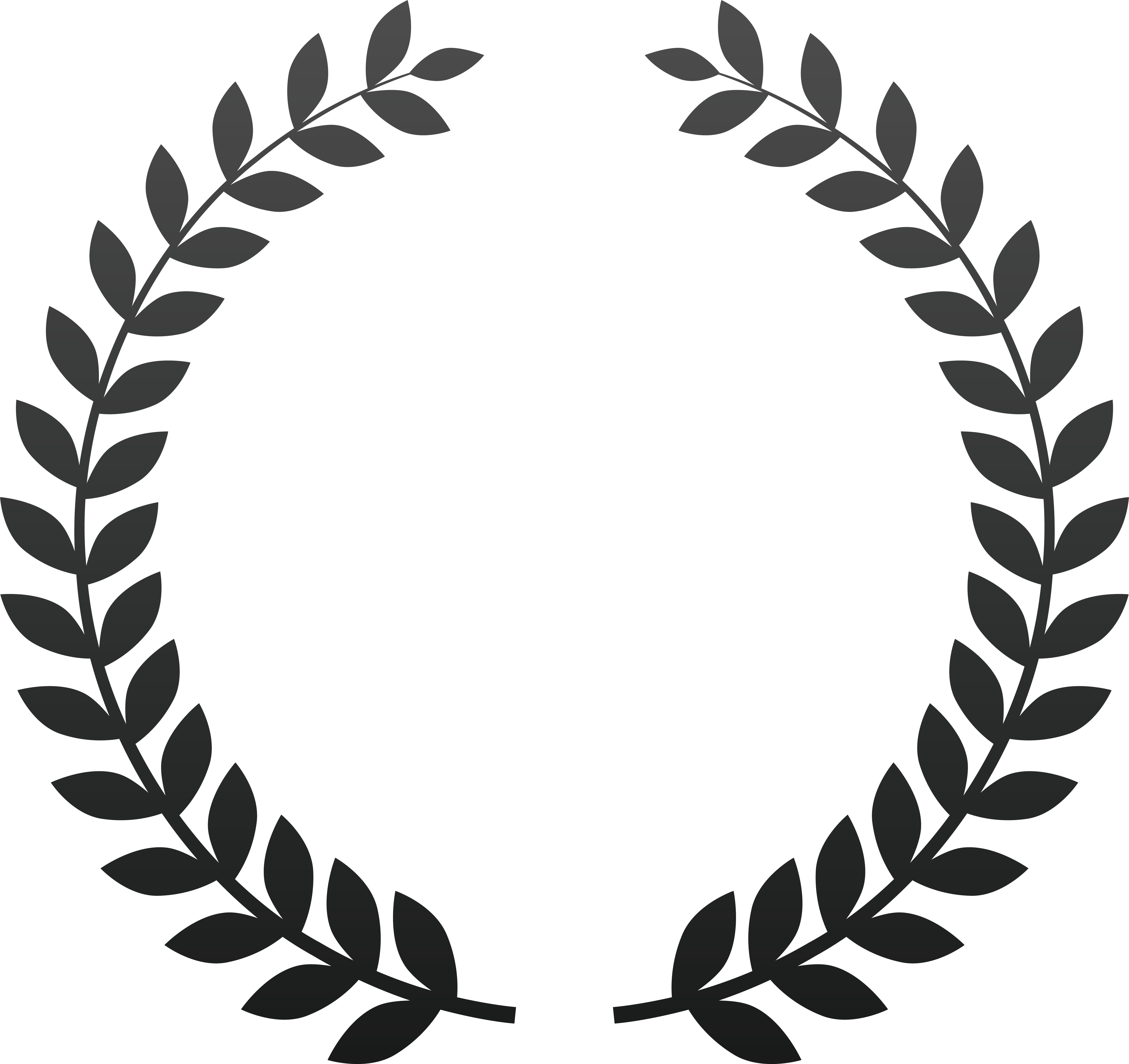 International Puerto Rican Heritage Film Festival Award - Laurel Wreath Monogram (4760x4489), Png Download