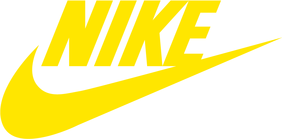 Nike - Nike Logo Png Yellow (987x496), Png Download