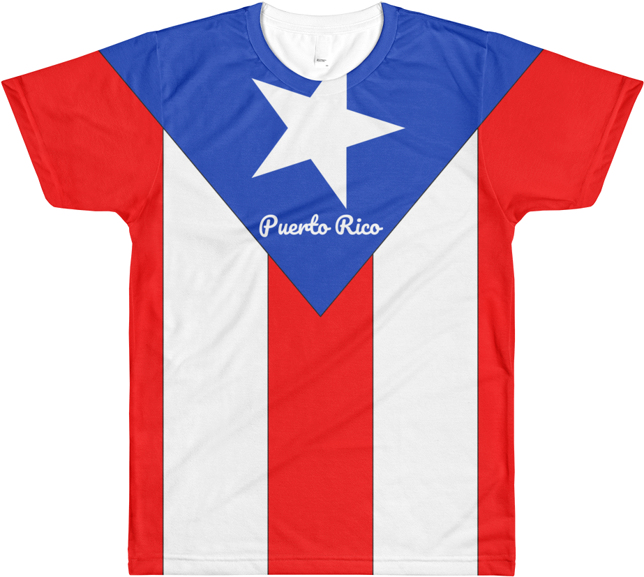 Puerto Rico Flag All Over Printed T Shirt - Captain America (1000x1000), Png Download