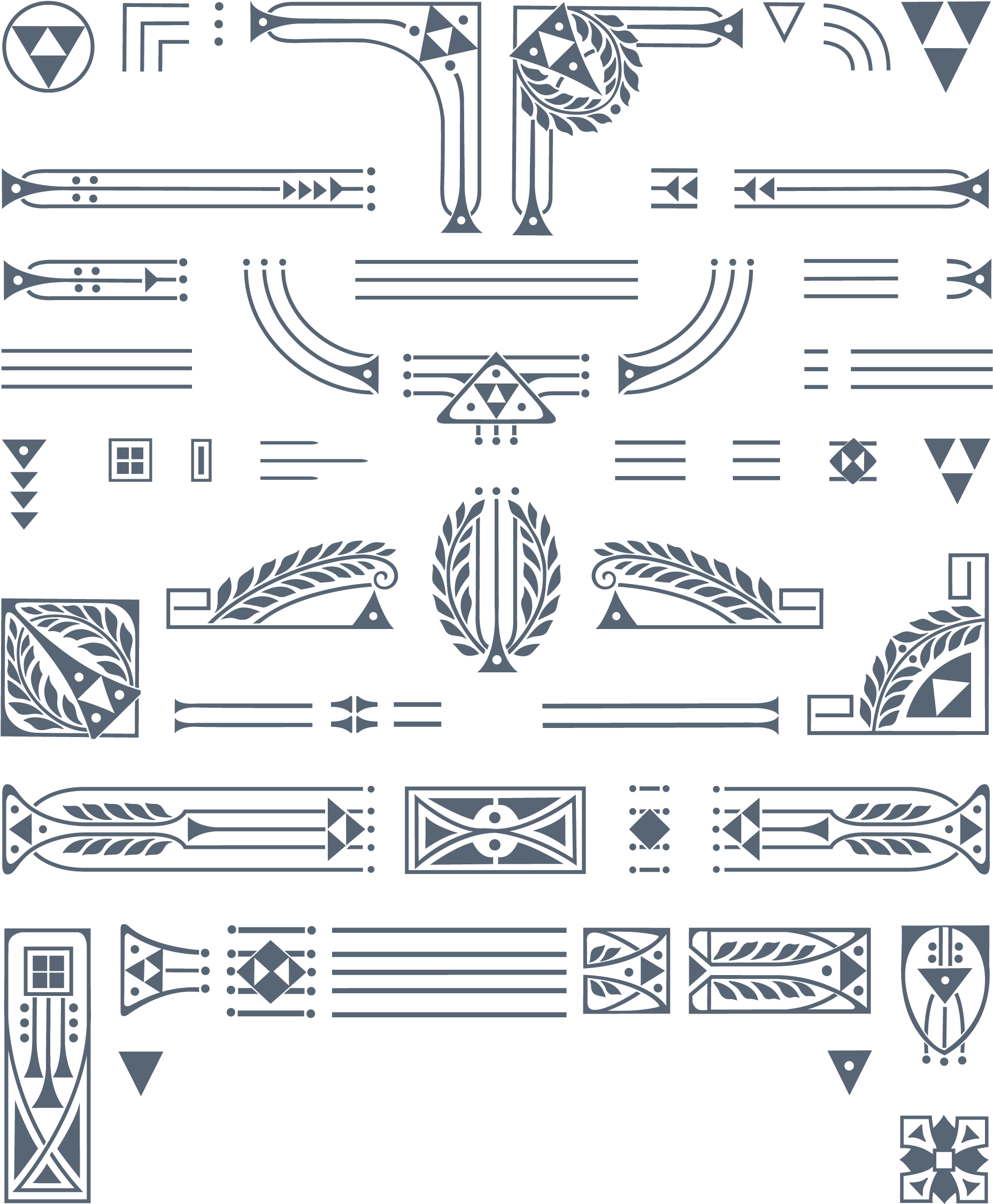 Create Customized Frames By Mixing The 600 Vector Parts - Decorative Arts (1920x2298), Png Download