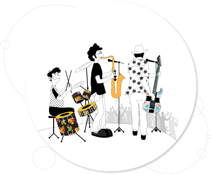 Live Music Concert - Illustration (699x578), Png Download