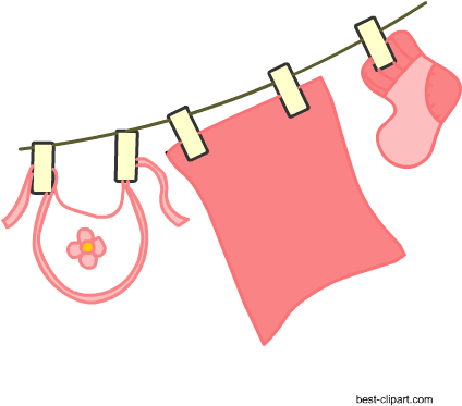Baby Clothes Line Png - Clip Art (450x450), Png Download