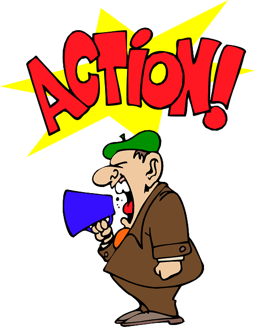 Man, Person, Shouting, Action, Director, Producer - Actions Speak Louder Than Words Clip Art (500x640), Png Download