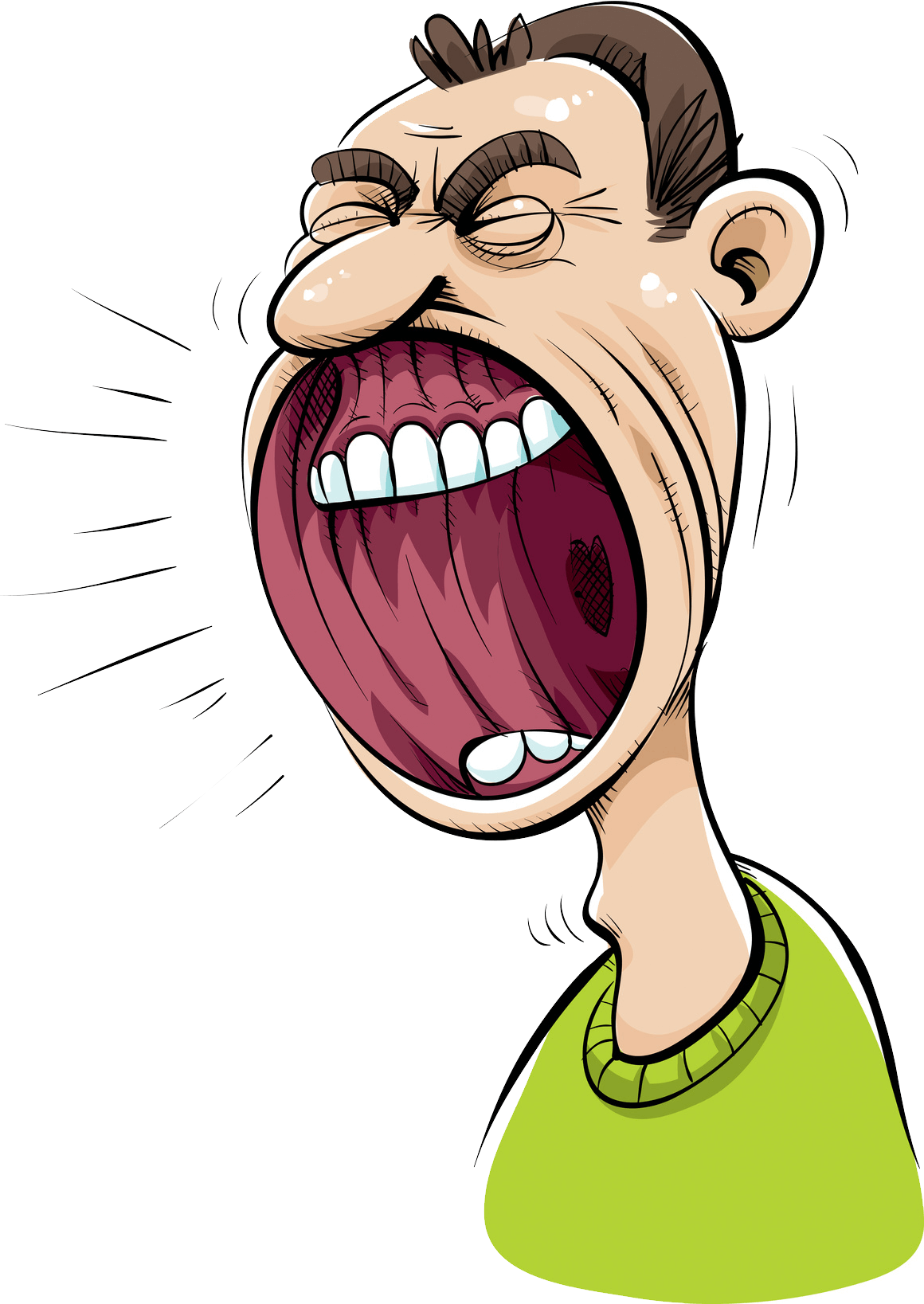 Forex Trader Yelling - Shouting Cartoon (1160x1637), Png Download