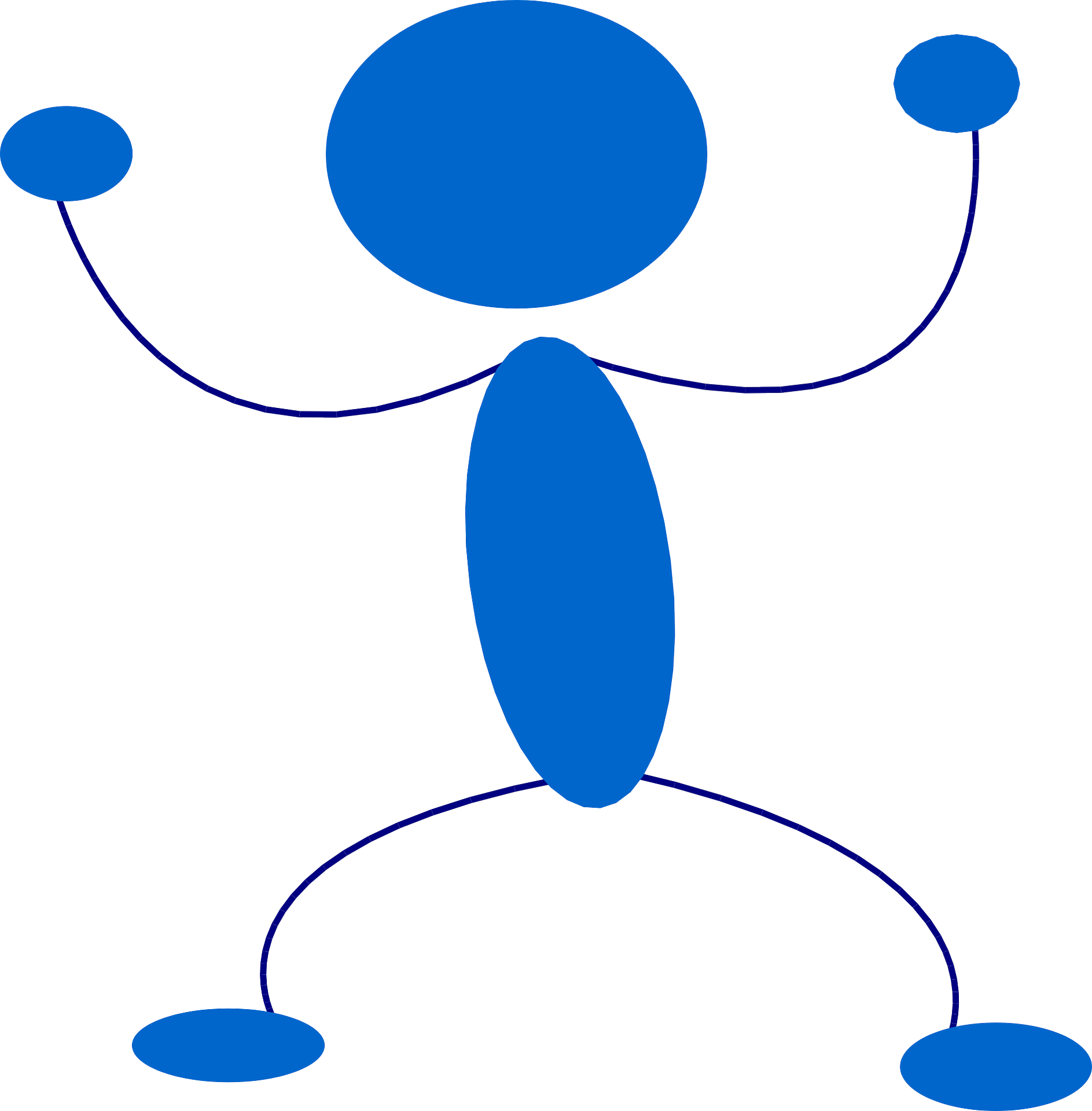 Stickman Stick Figure Angry Yelling - Angry Blue Stick Figure (1887x1920), Png Download