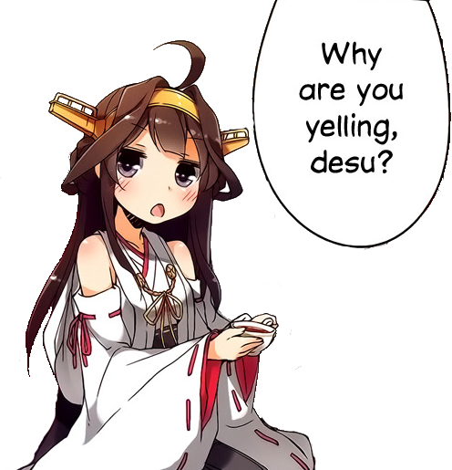 Why Are You Yelling, Desu Human Hair Color Cartoon - Anime (496x515), Png Download