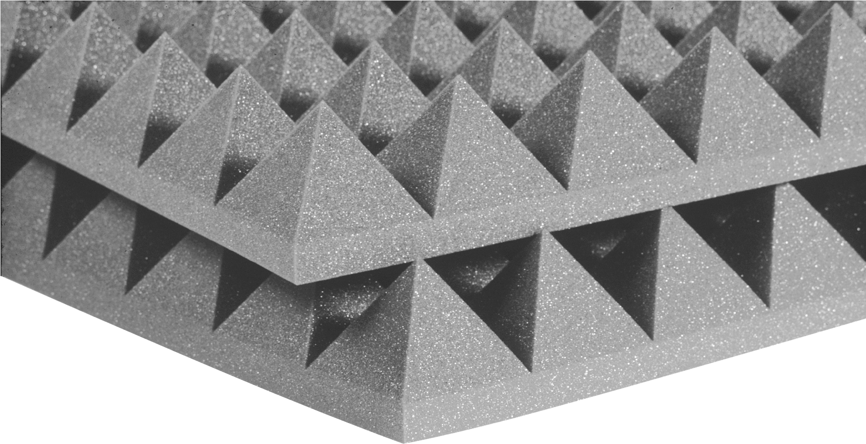 View Larger - Auralex 4" Studiofoam Pyramid 2'x2'x4" Panels (6 Pack) (1766x944), Png Download
